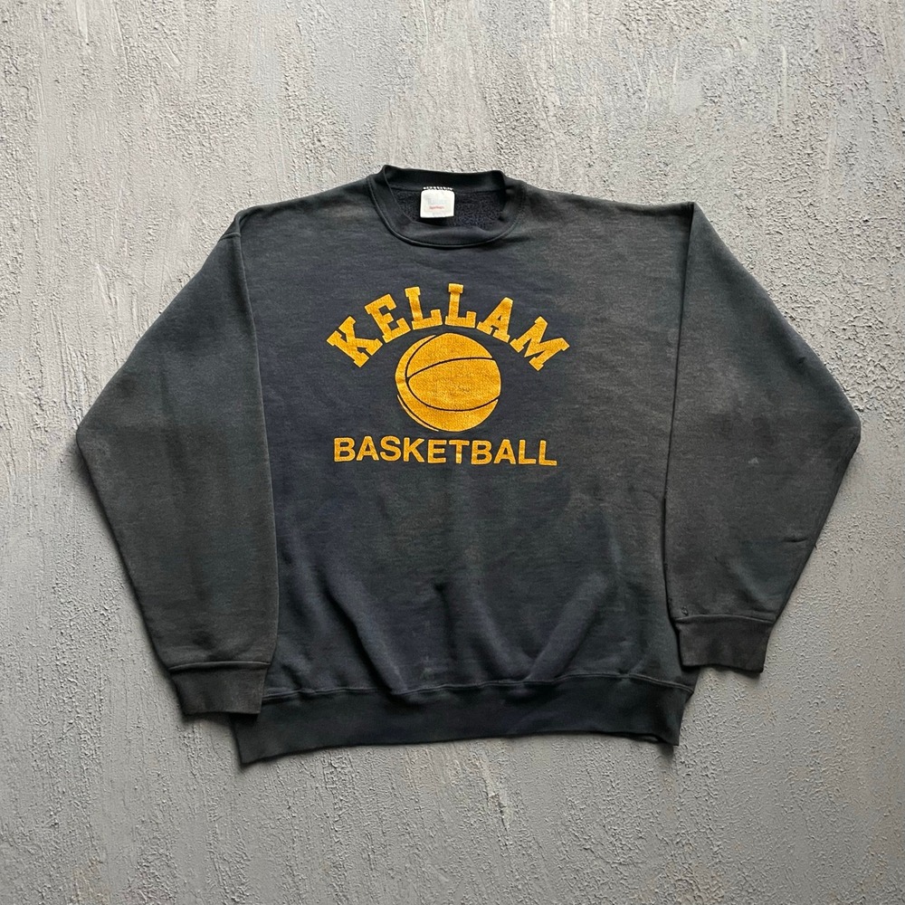 Vintage Kellam Basketball Sweatshirt Mens Large Black 90s Tultex